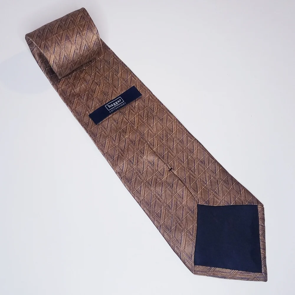 Haggar Men's Tie Brown USA
